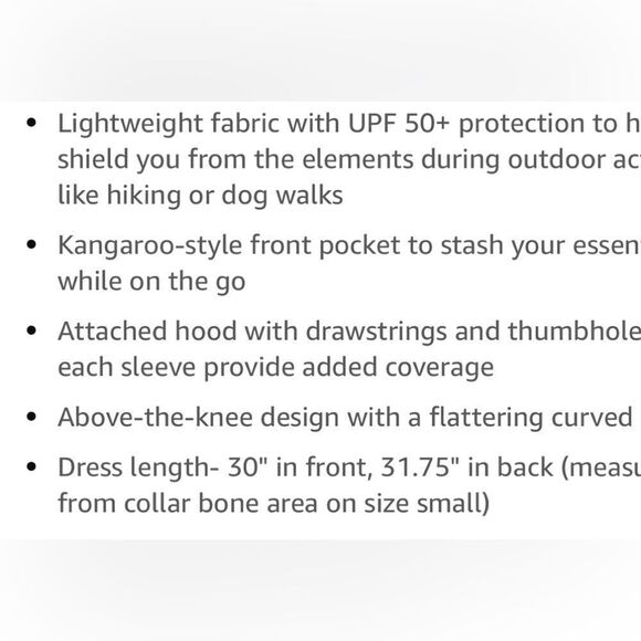 Avalanche Size Medium women's long sleeve UPF50 coverup sundress w/pockets - Picture 15 of 16